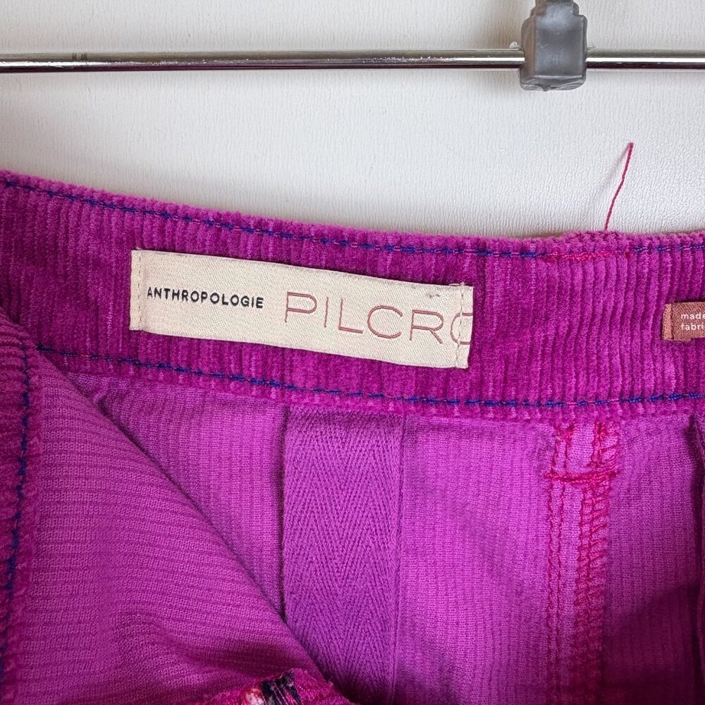 Anthropologie Pilcro Magenta Corduroy Skirt 8 - Picture 6 of 9